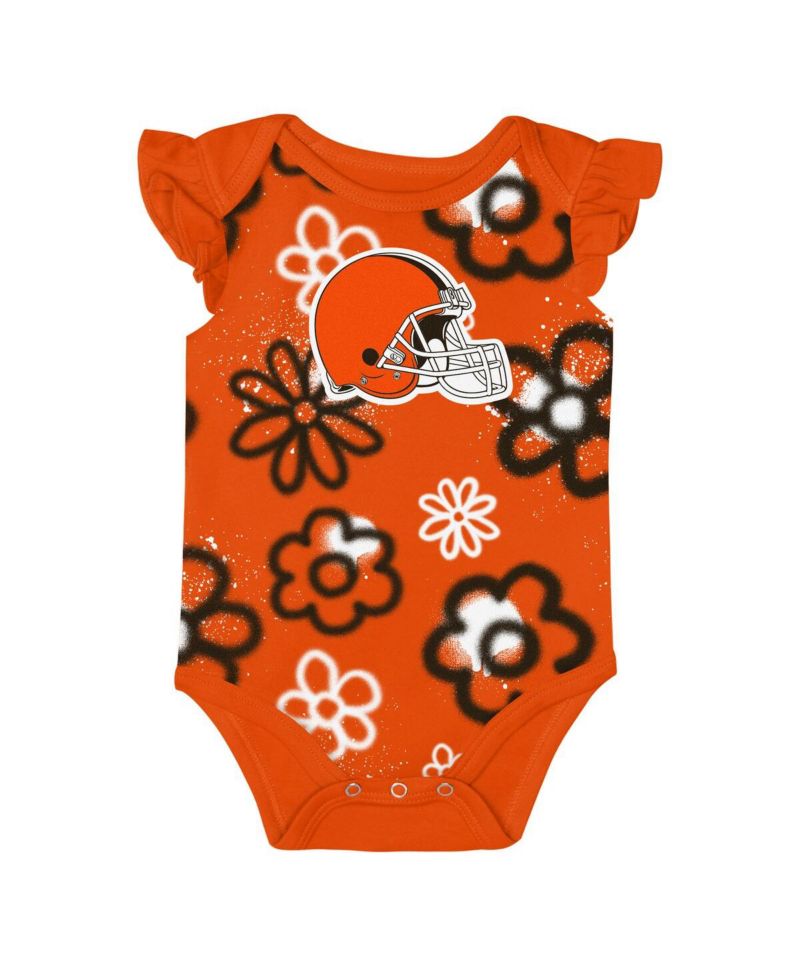 Baby Girls 2-Piece Cleveland Browns The Sunshine Bodysuit Set