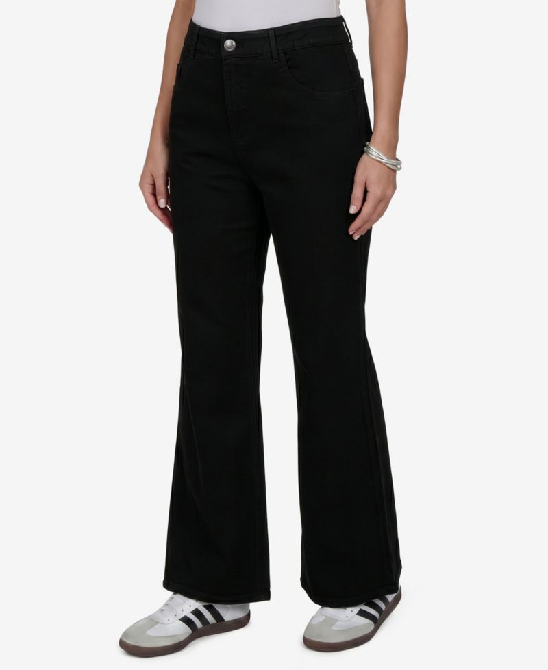 Petite Mid-Rise Flare Denim Jeans