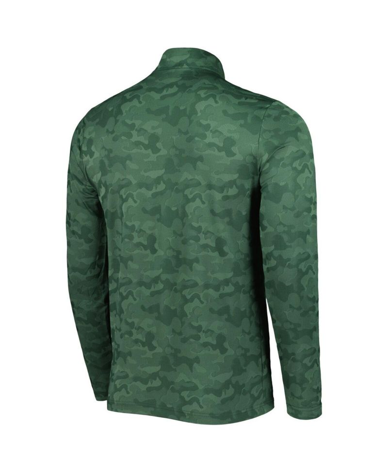 Men's Green Green Bay Packers Brigade Quarter-Zip Sweatshirt