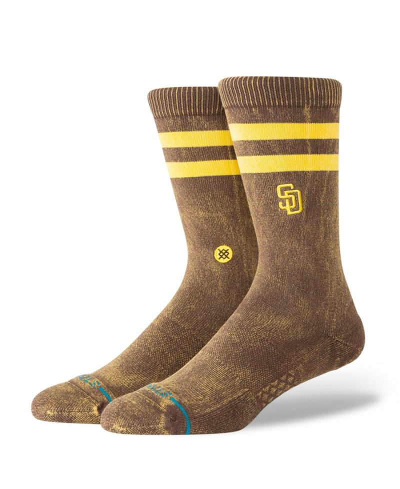 Men's and Women's Brown San Diego Padres Rotation Crew Socks