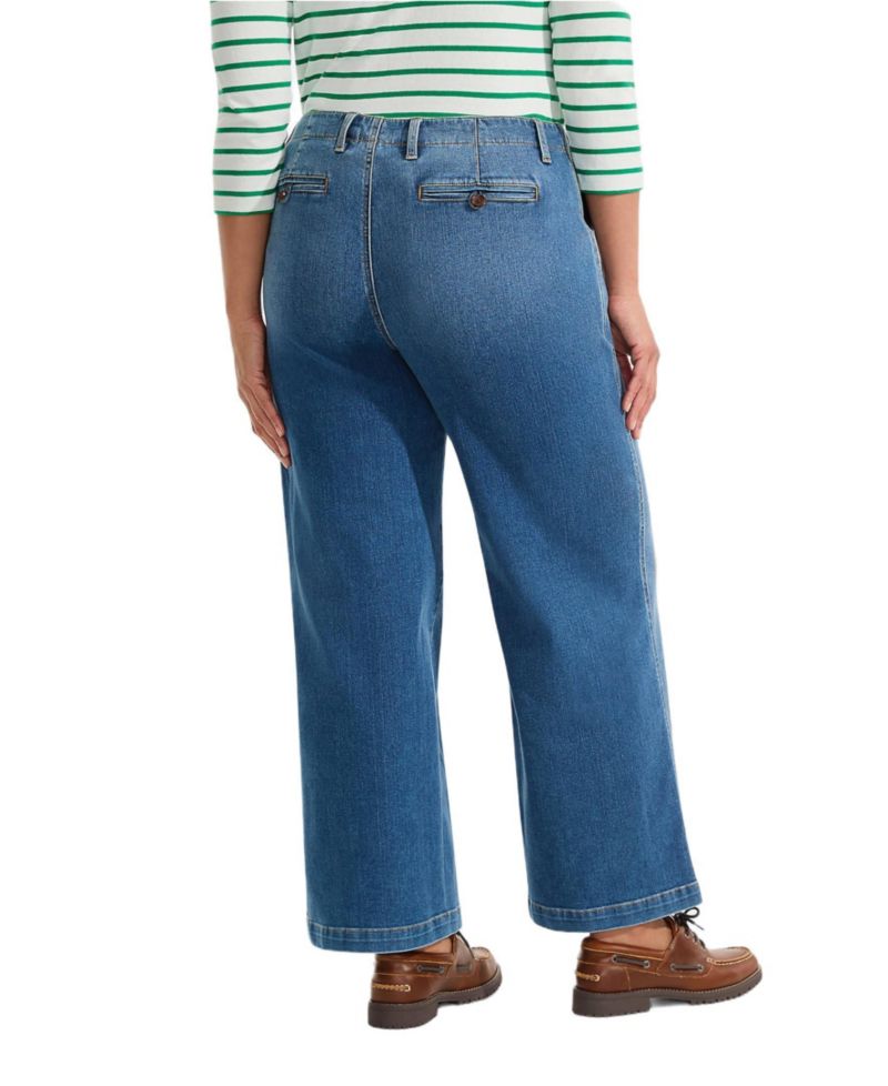 Plus Size Recover Denim Mid Rise Wide Leg Ankle Jeans