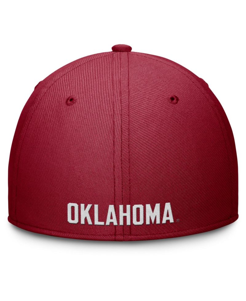 Men's Crimson Oklahoma Sooners Rise Swoosh Dri-FIT Flex Hat