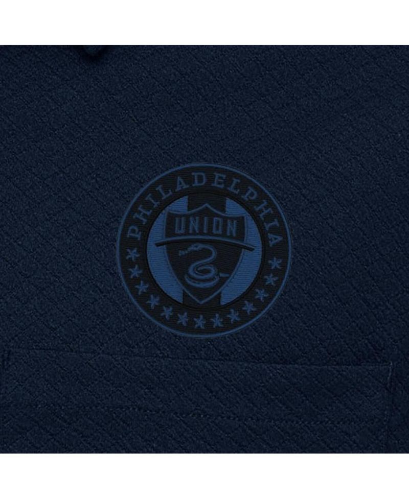 Men's Navy Philadelphia Union Streamer Diamond Button-Up Shacket