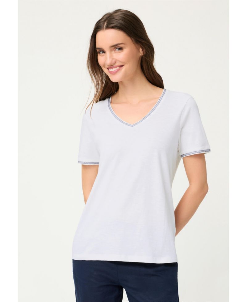 Women's Embroidered Trim T-Shirt