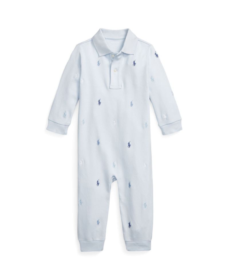 Baby Boys Polo Pony Soft Polo Coverall
