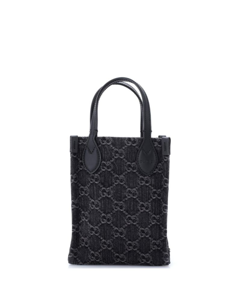 Mini Vertical Tote GG Denim