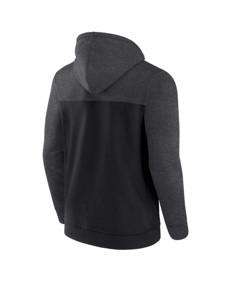 Men's Black Pittsburgh Pirates Offensive Line Up Lightweight Full-Zip Hoodie
