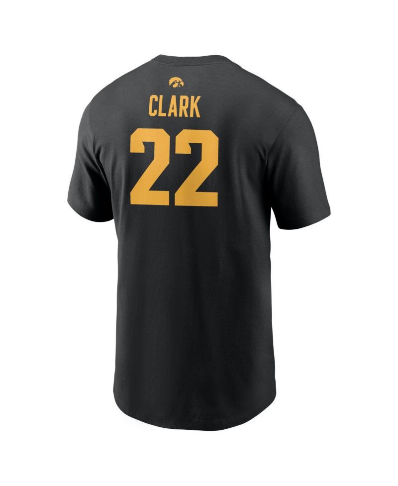 Men's and Women's Caitlin Clark Black Iowa Hawkeyes Retired Player Name & Number T-Shirt