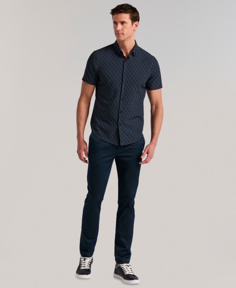 Men's Abstract Square Print Shirt