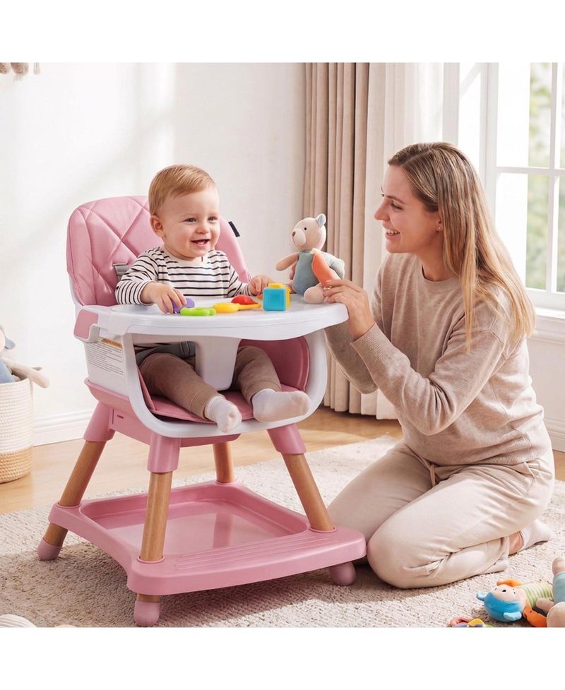 Convertible High Chair with Under-Seat Storage