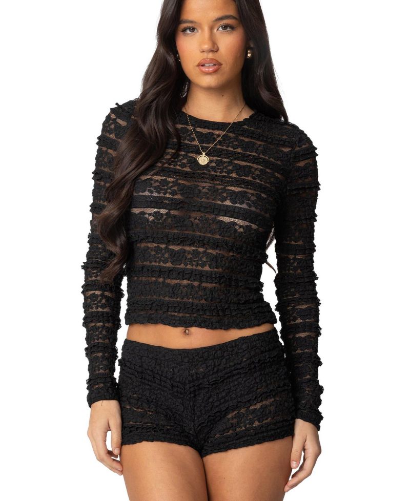Women's Maisley Sheer Lace Top