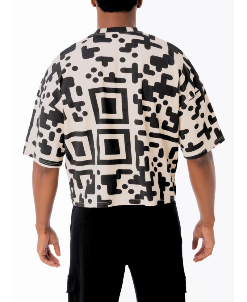 Men's QR Code Cropped Boxed T-shirt
