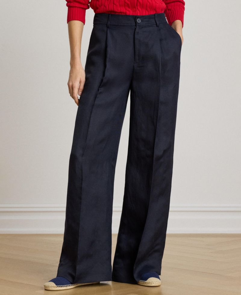 Women's Twill Wide-Leg Pants
