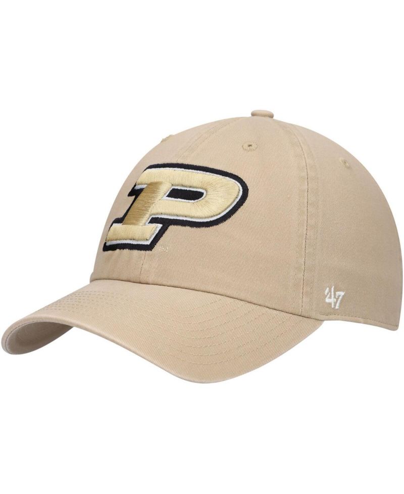 Men's Khaki Purdue Boilermakers Clean Up Adjustable Hat