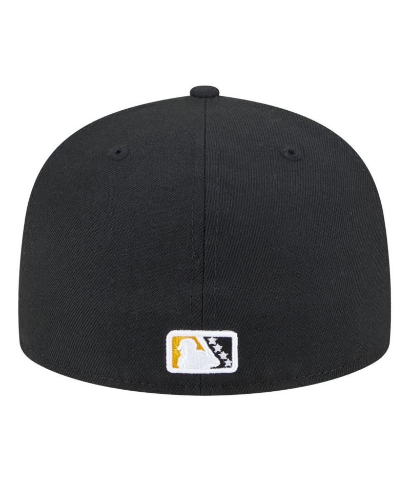 Men's Black/White Salt Lake Bees Authentic Collection 59FIFTY Fitted Hat