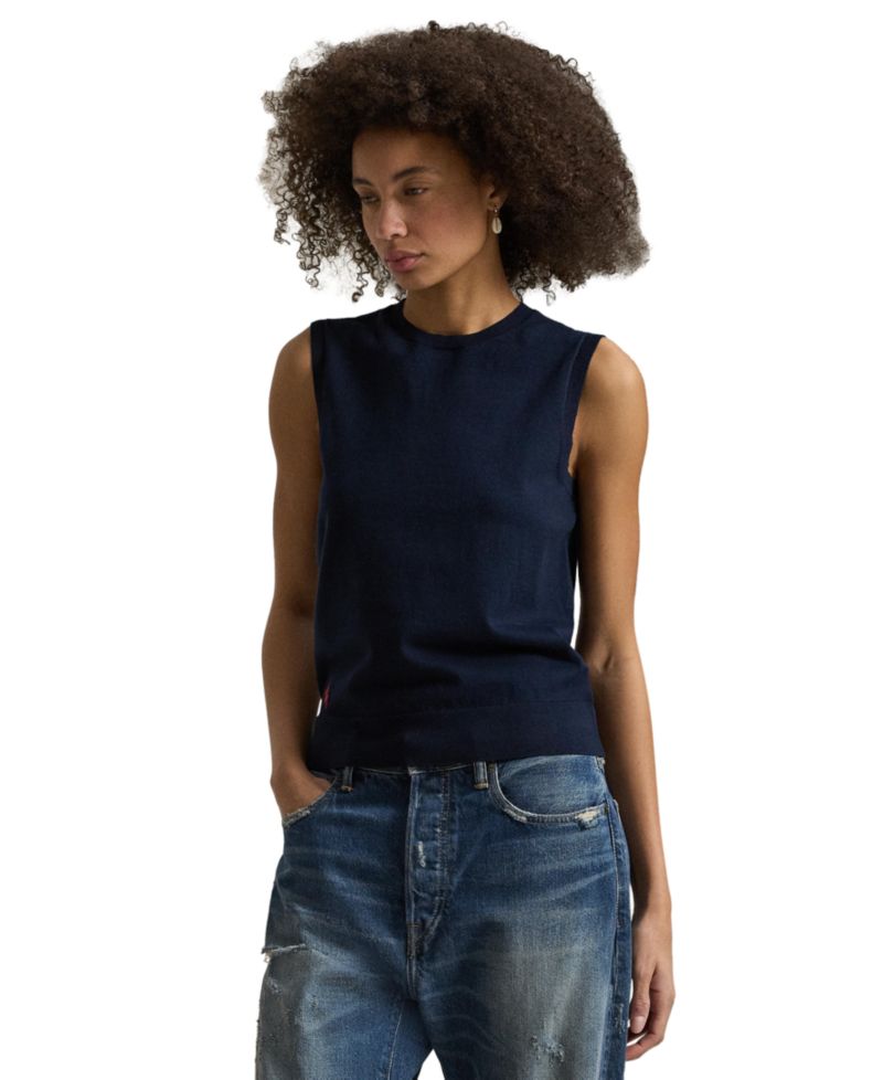 Women's Sleeveless Crewneck Sweater