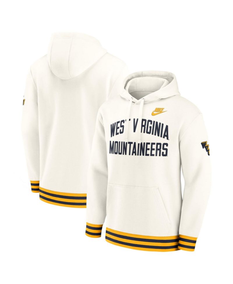 Men's Cream West Virginia Mountaineers Legacy Retro Pullover Hoodie