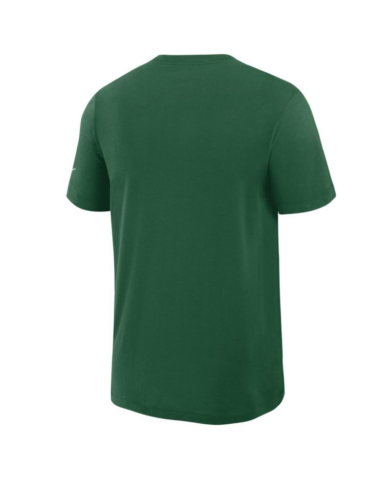 Men's Green New York Jets Left End Run Slub Performance T-Shirt