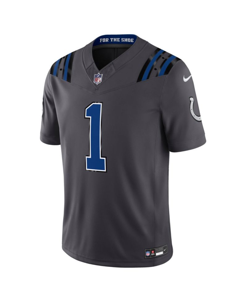 Men's Ahmad Sauce Gardner Anthracite Indianapolis Colts 2026 Rivalries Collection Vapor F.U.S.E Stitched Limited Jersey