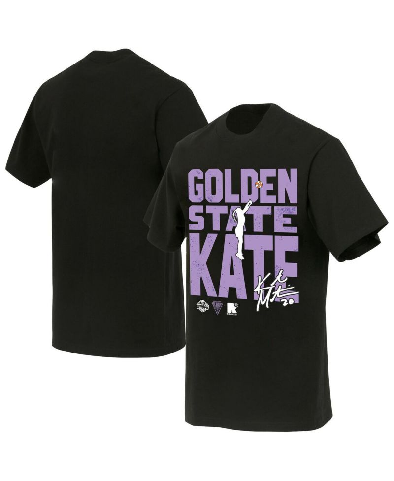 Men's and Women's Kate Martin Black Golden State Valkyries Jump Shot Player Signature T-Shirt