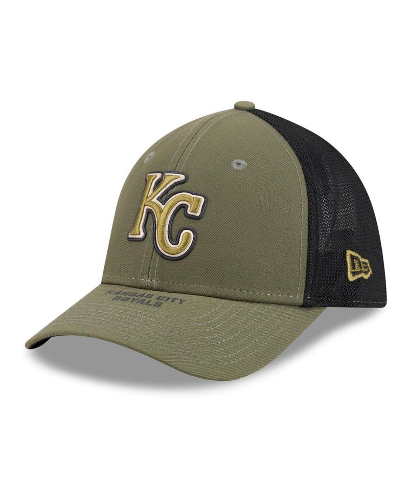 Men's Olive Kansas City Royals 2026 Armed Forces Day 39THIRTY M-Crown Flex Hat