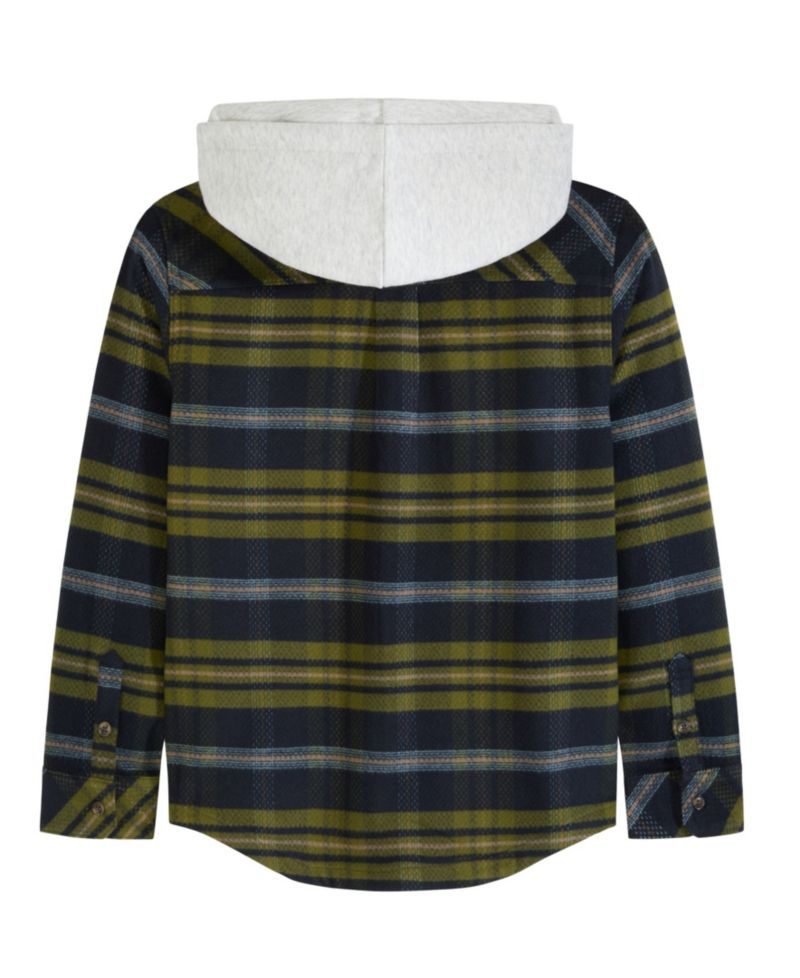 Big Boys Yarndye Hooded Shirt Jacket