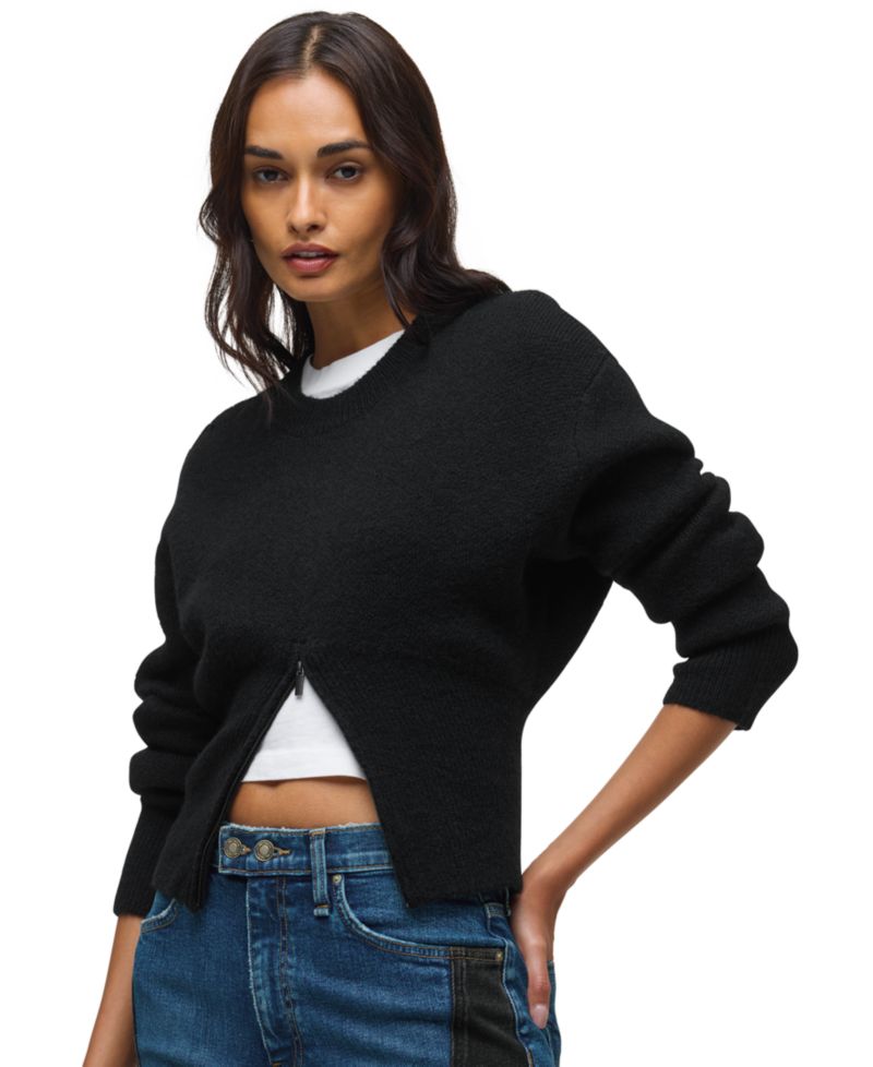 Women's Lizbeth Front-Zip Cropped Sweater