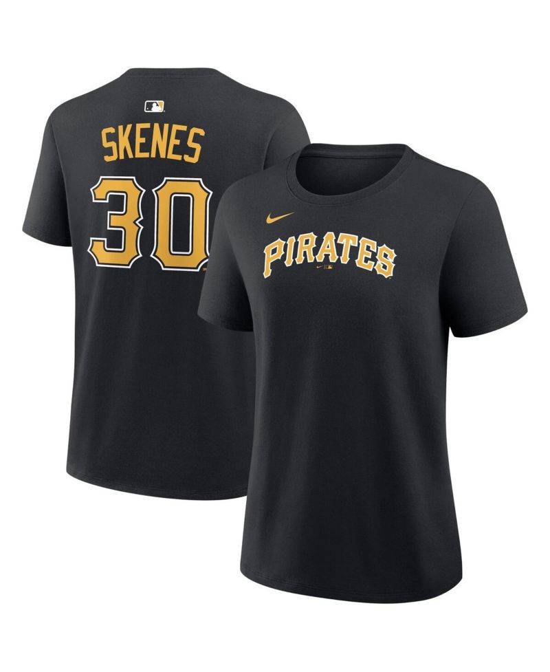 Women's Paul Skenes Black Pittsburgh Pirates Name and Number T-Shirt