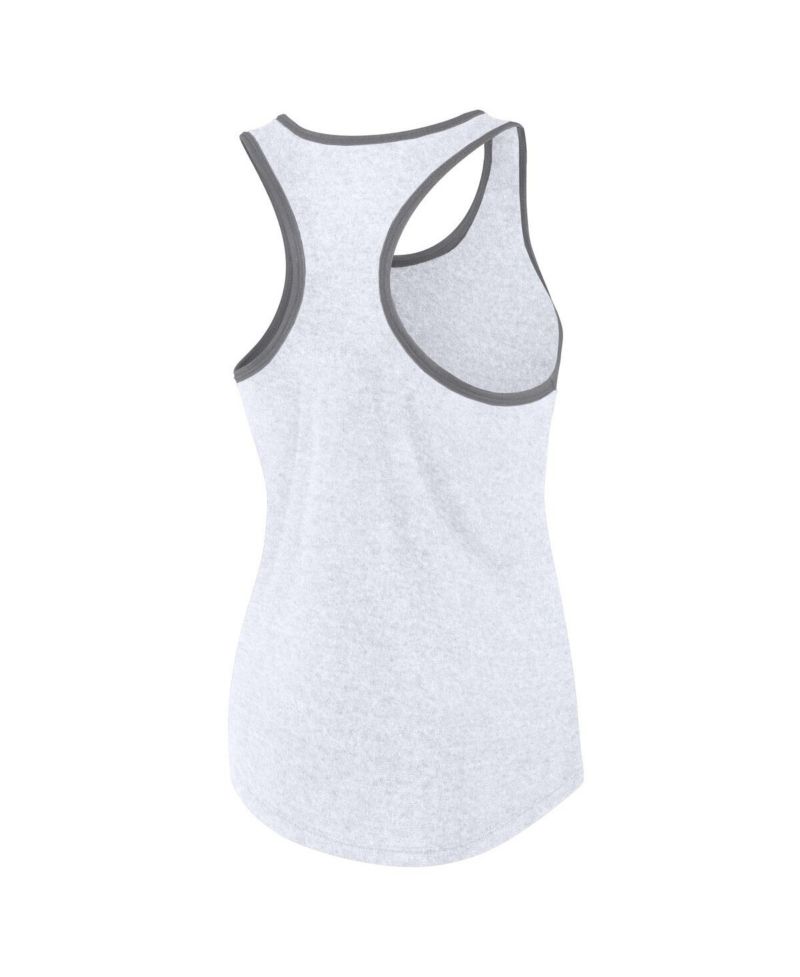 Women's Ash Clemson Tigers Fuel Racerback Tank Top