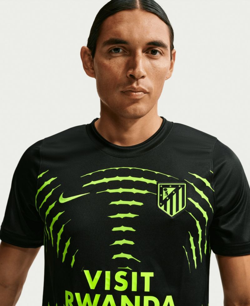 Men's Black Atletico de Madrid 2026/27 Away Pre-Match Top