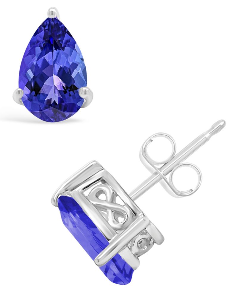 Tanzanite Stud Earrings (1-3/4 ct. t.w.) in 14k Yellow Gold (also in 14k White Gold)