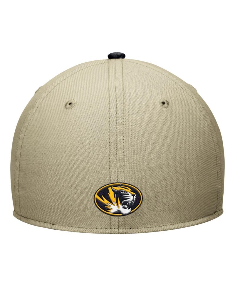 Men's Beige/Black Missouri Tigers Dri-FIT SwooshFlex Hat