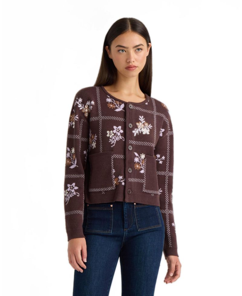 Women's Patchwork Sweater Cardigan