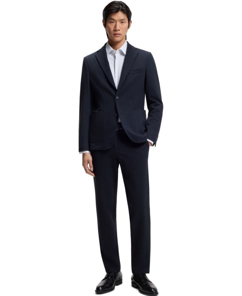 Men's Printed Performance-Stretch Slim-Fit Dress Shirt