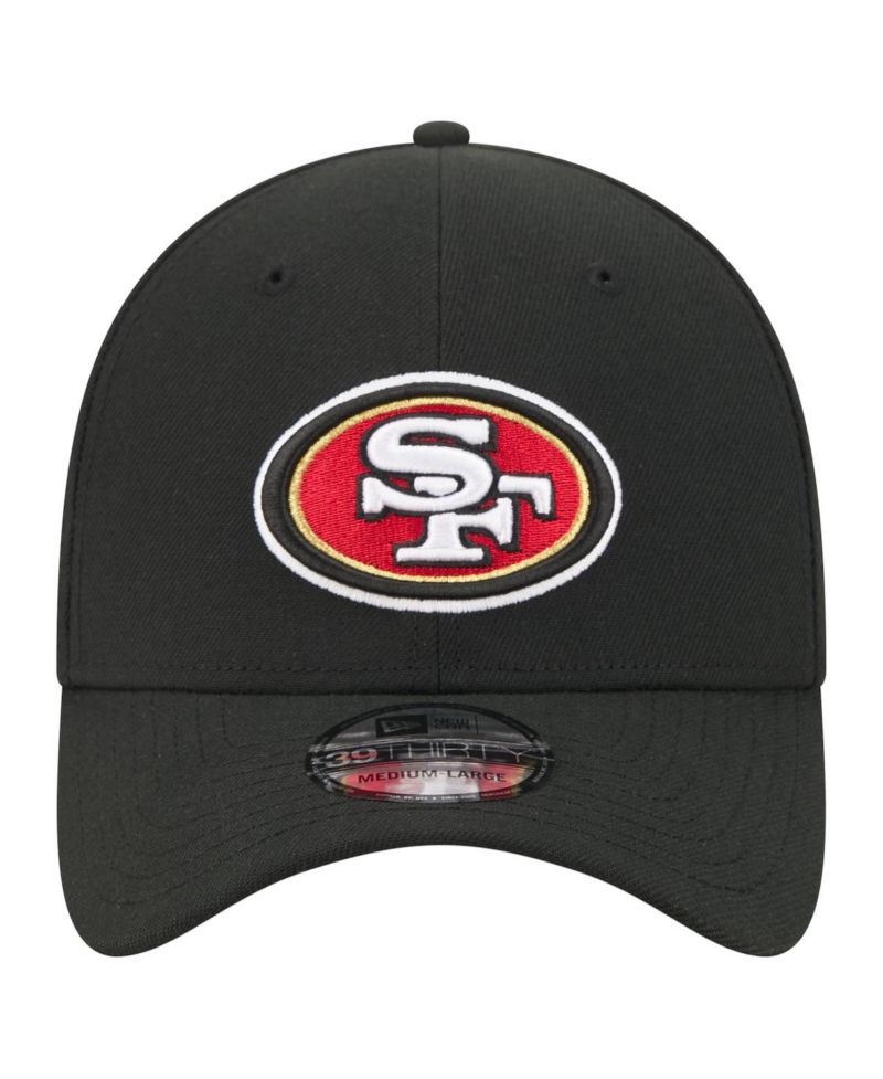 Men's Black San Francisco 49ers Core Team 39THIRTY Flex Hat