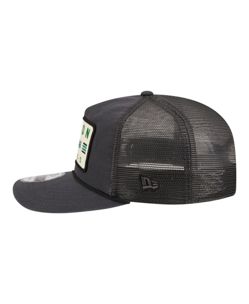 Men's Charcoal Boston Celtics Washed Patch 19TWENTY Adjustable Trucker Hat