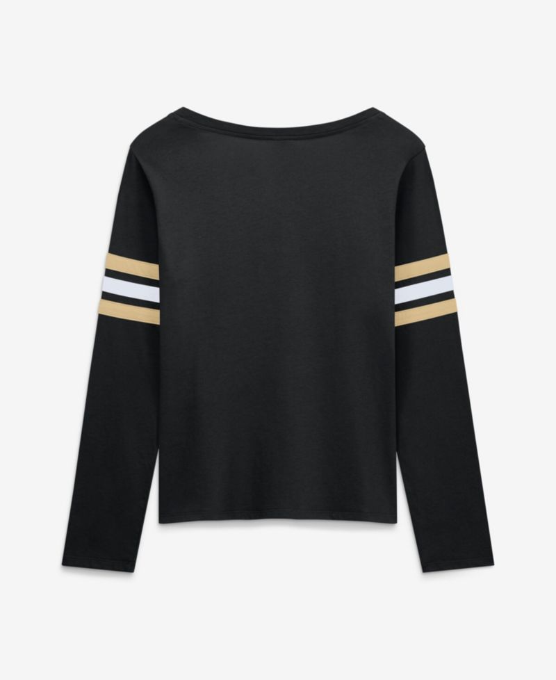 Women's New Orleans Saints Team First Coverage Scheme Lace-up Long Sleeve T-Shirt