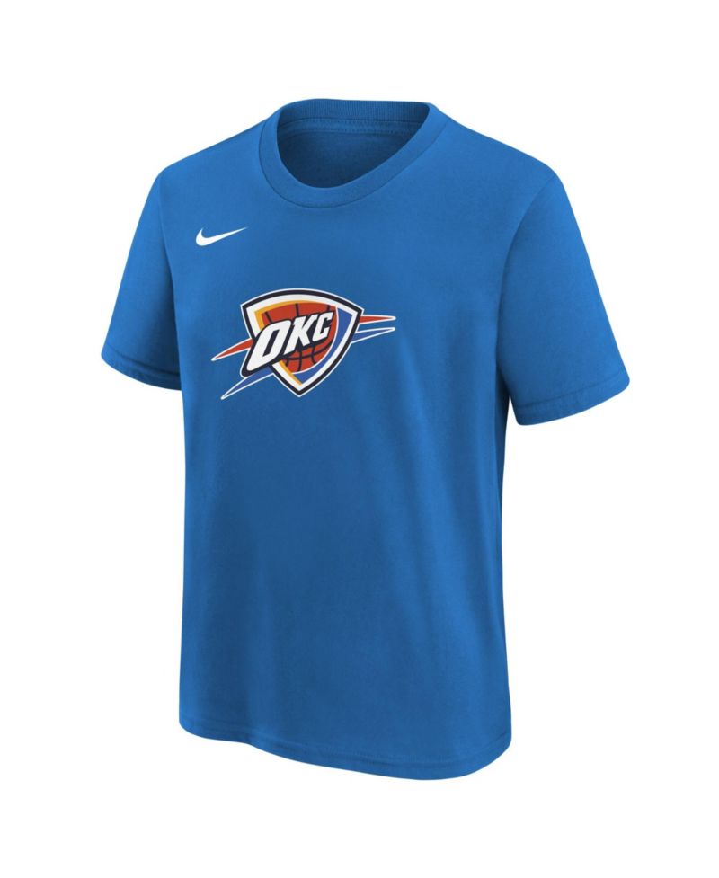 Big Boys and Girls Blue Oklahoma City Thunder Team Essential Logo T-Shirt