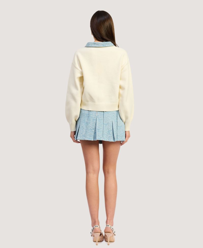 Women's Dominique Embroidered Denim Mini Skirt