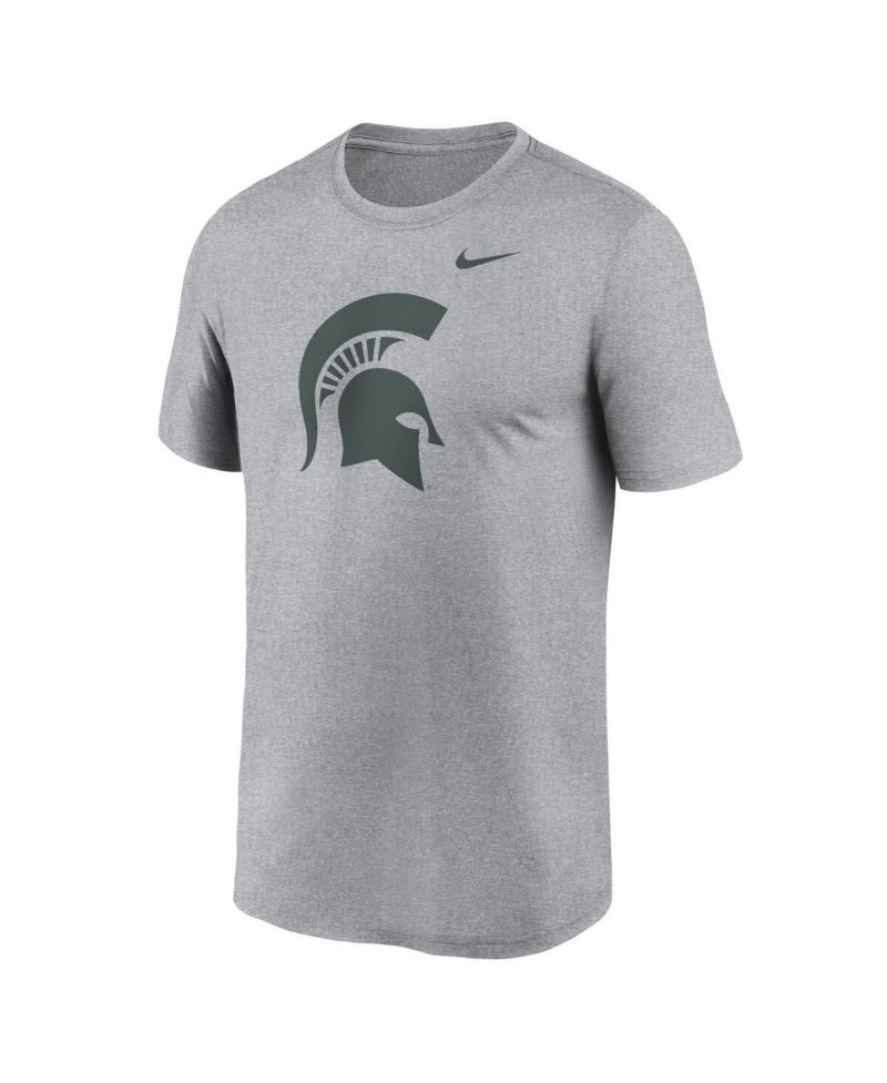 Men's Heather Gray Michigan State Spartans Primetime Legend Logo T-Shirt