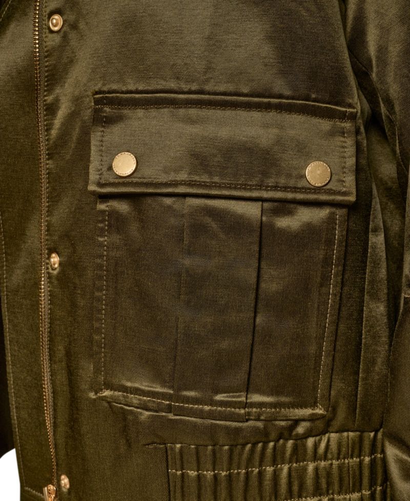Women's Glazed Cotton Zip-Front Jacket