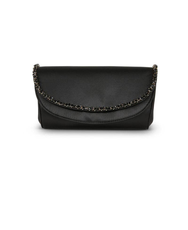 Woman's Talia Double Flap Clutch with Crystal Necklace