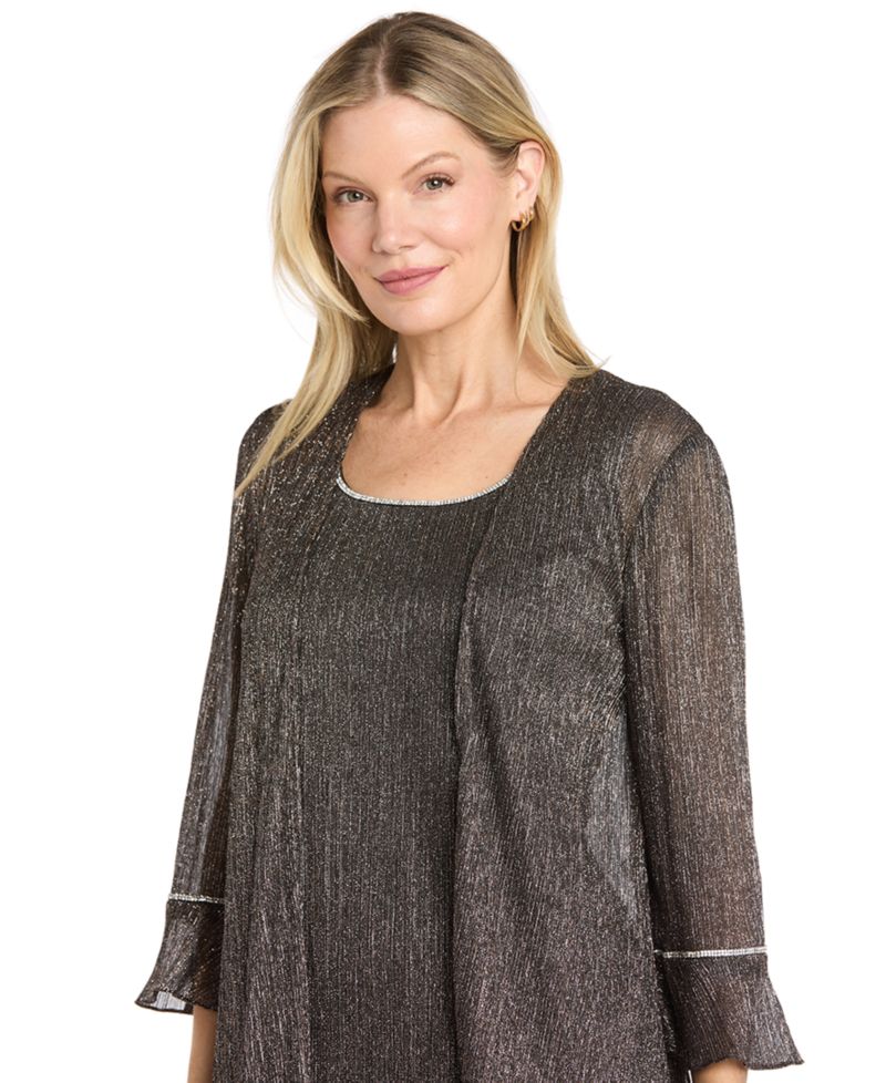 Petite Scoop Dress & Open-Front Jacket, 2-Piece Set