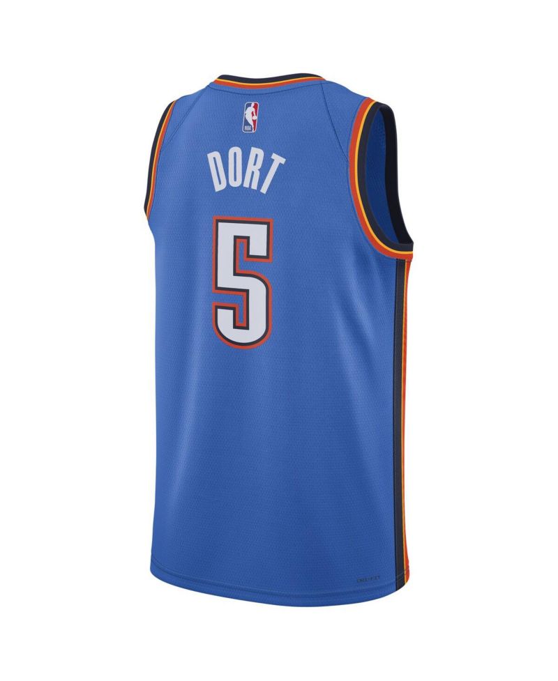 Men's and Women's Luguentz Dort Blue Oklahoma City Thunder Swingman Player Jersey - Icon Edition