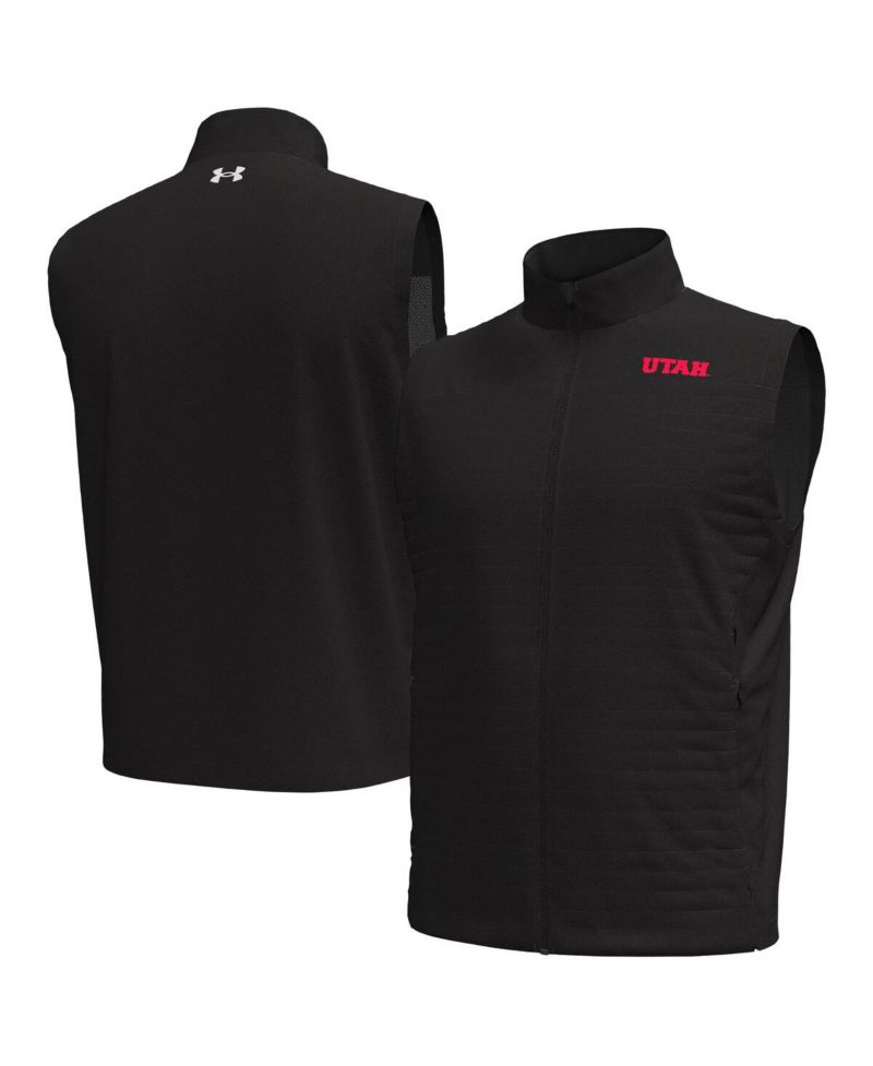 Under Armor Men's Black Utah Utes Drive Pro Storm Full-Zip Vest