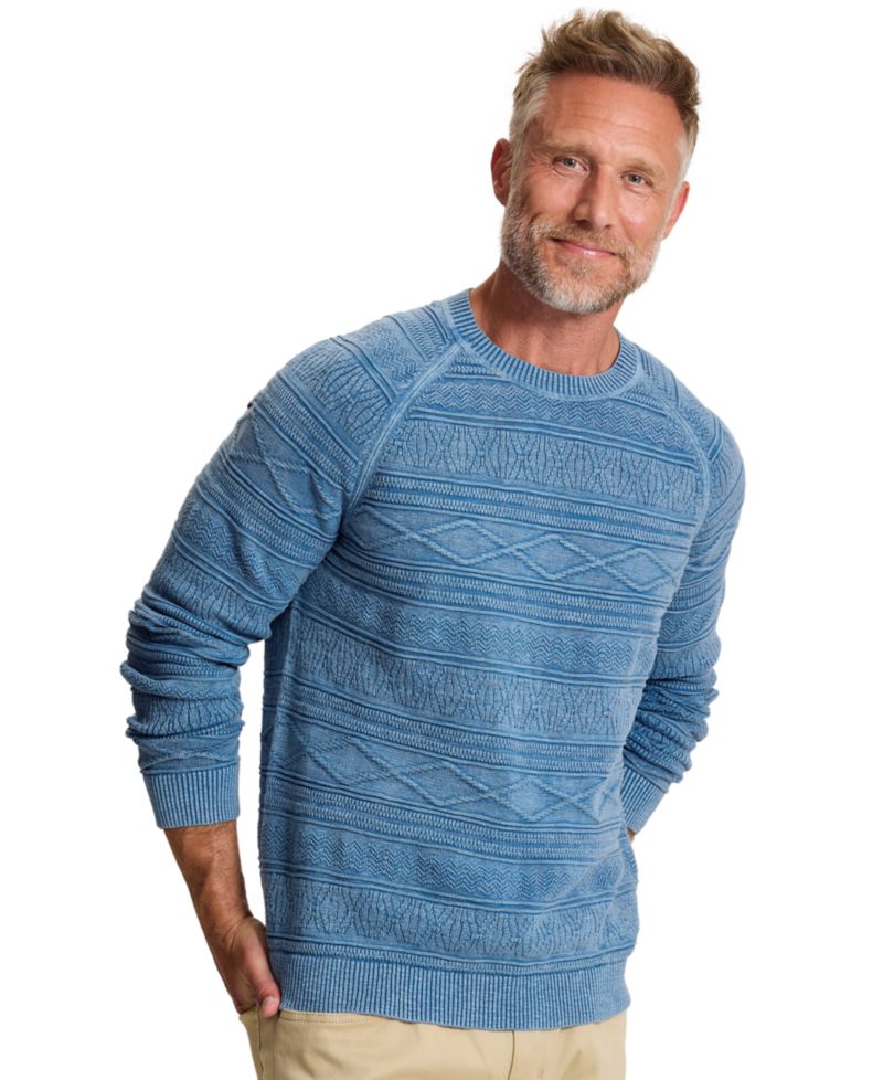 Men's Sun-Soaked Long-Sleeve Crewneck Sweater