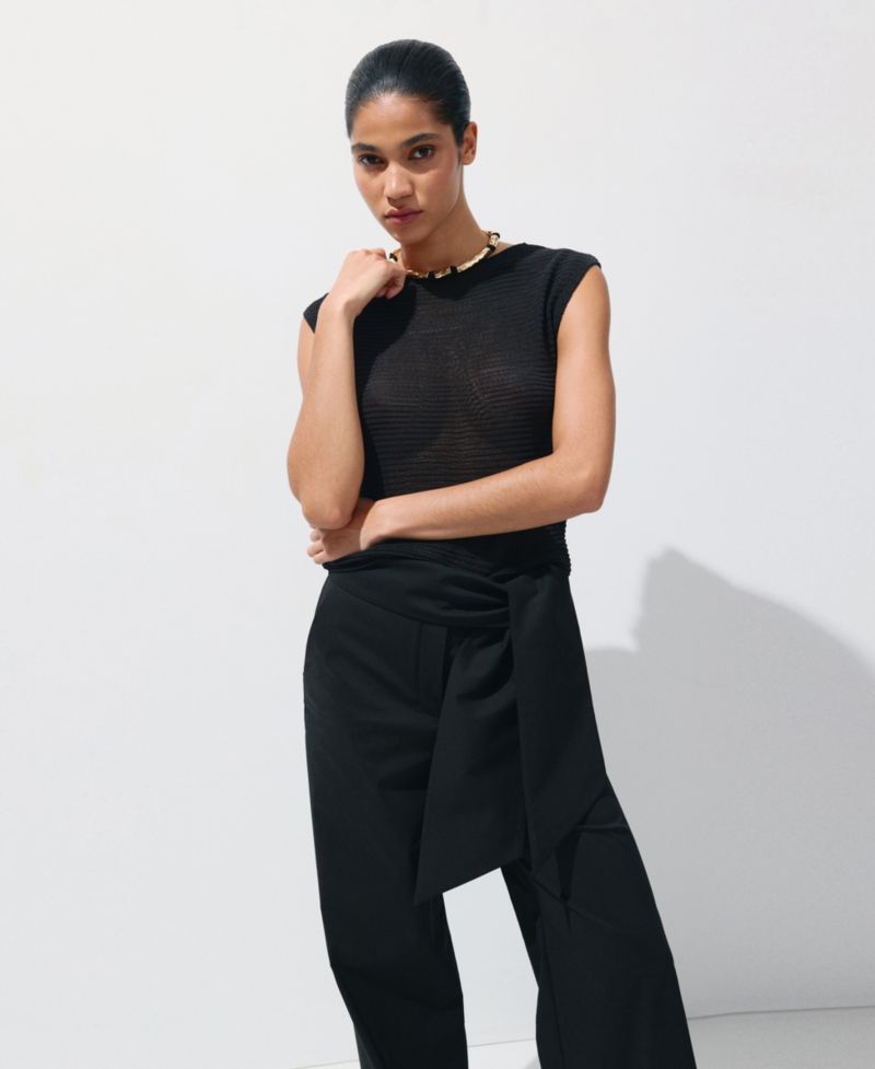 Women's Bow Straight Pants