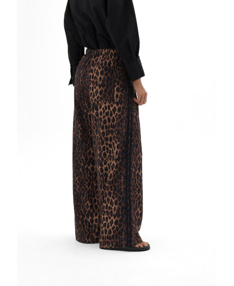 Women's Petunia Linen Blend Leopard Trouser