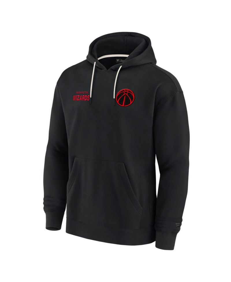Men's and Women's Black Washington Wizards Elements Super Soft Fleece Pullover Hoodie