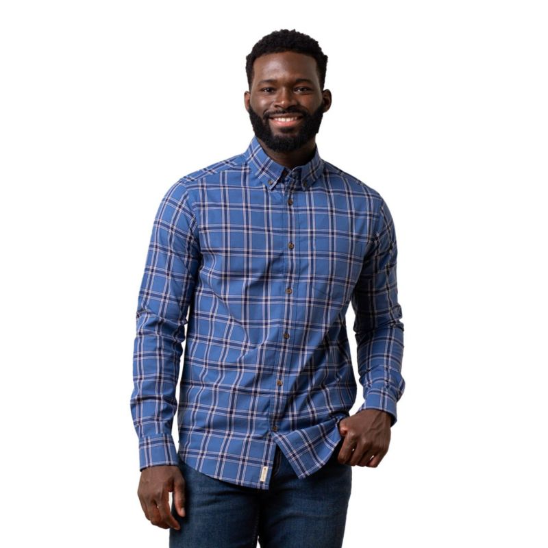 Men's Hope and Henry Organic Long Sleeve Stretch Poplin Button Down Shirt